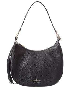 Kate Spade Janie Pebbled Leather Shoulder Bag - Black