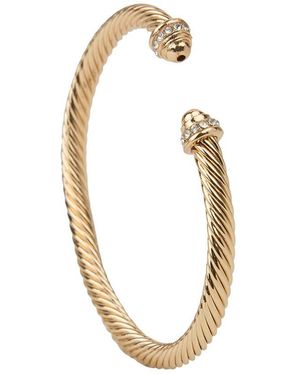 Saachi Plated Iconic Cable Statement Cuff Bracelet - Metallic