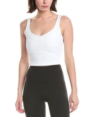 Beyond Yoga Impulsed Ribbed Cropped Tank - White
