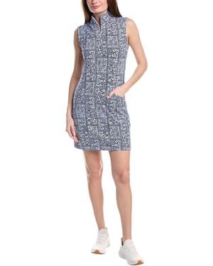 IBKUL Sleeveless Mock Dress - Blue