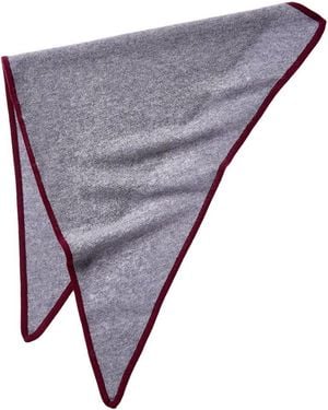 Phenix Knit Triangle Cashmere Scarf - Gray