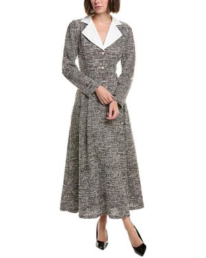 Pascale La Mode Tweed Maxi Dress - Gray