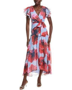 Hutch Zola Maxi Wrap Dress - Red