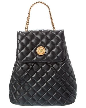 Versace Medusa Quilted Leather Backpack - Black