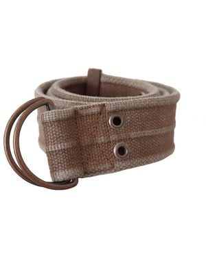Dolce & Gabbana Leather Logo Sling Cintura Buckle Belt - Brown