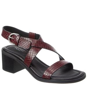Rag & Bone Geo Block Embossed Leather Sandal - Brown