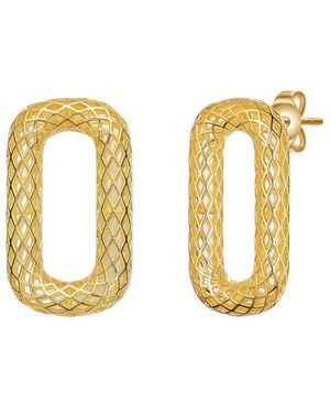 Rachel Glauber 14K Plated Stud Earrings - Metallic