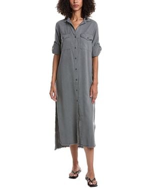 Bella Dahl Maxi Relaxed Fit Shirt Dress - Grey