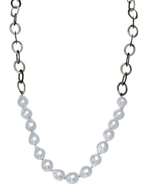 Margo Morrison Pearl Necklace - Metallic