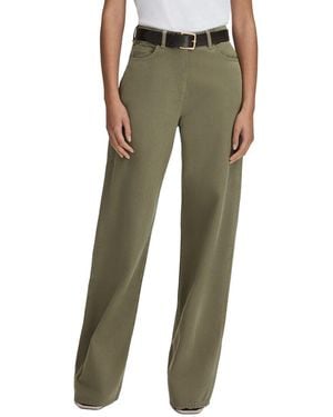 Reiss Colorado Denim Wide Leg Pant - Green