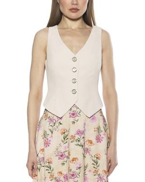 Alexia Admor Liliana Vest Top - Natural
