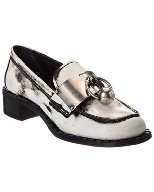 Prada Brushed Leather Loafer - Black