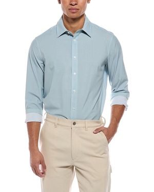 Report Collection 4-Way Printed Woven Sport Shirt - Blue