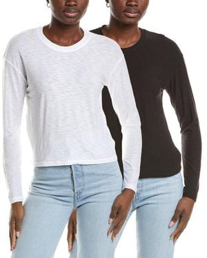 James Perse 2Pk Boxy T-Shirt - White