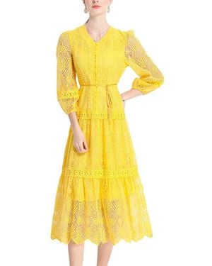 Kaimilan Midi Dress - Yellow