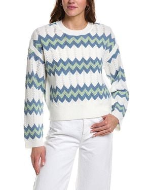 Design History Knit Crewneck Top - Blue