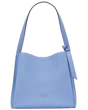 Kate Spade Knott Large Leather Shoulder Bag - Blue