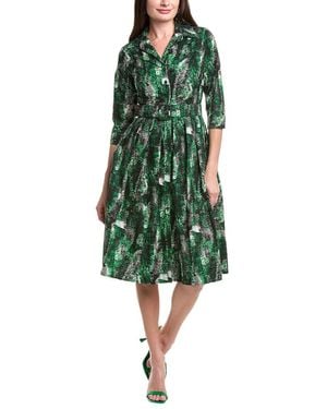 Samantha Sung Audrey Shirtdress - Green