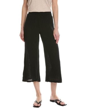 Michael Stars Petite Medina Smocked Waist Cropped - Black