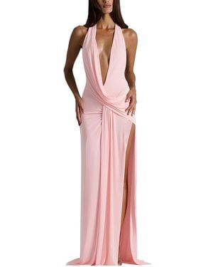 LEBRIN ATELIER Solid Maxi Dress - Pink