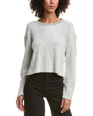 Bella Dahl Polar Fleece Crop Sweatshirt - Grey