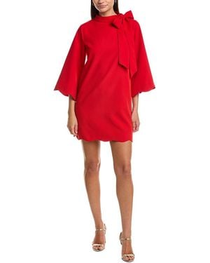 Fate Tie Detail Shift Dress - Red