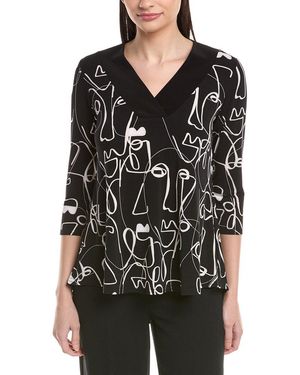 Joseph Ribkoff Printed Top - Black