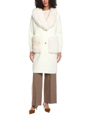 La Fiorentina Plush Coat - White