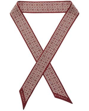 Givenchy 4G Monogram Silk Scarf - Brown