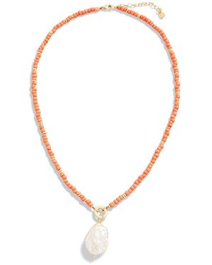 spartina 449 18K Plated Harmony Beaded Charm Necklace - White