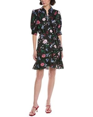 Cece Ruffle Wrap Dress - Blue