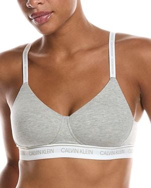 Calvin Klein Archive Logo Lightly Lined Wirefree Bralette - White