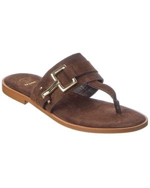 Dune Lotica Suede Sandal - Brown