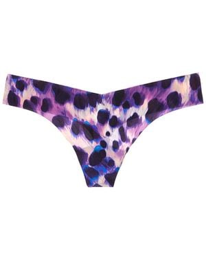 Commando Classic Print Thong - Purple