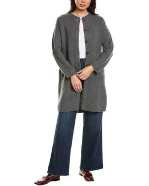 Vince Easy Wool-Blend Car Coat - Multicolor