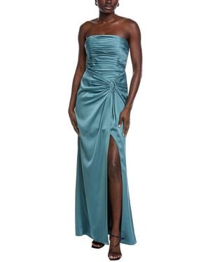 Aidan Mattox Solid Gown - Blue