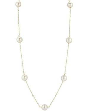Glaze Jewelry 14K Plated 8Mm Pearl Necklace - White