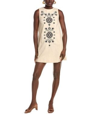 Max Mara Weekend Donald Linen-Blend Shift Dress - Natural