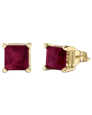 Haus of Brilliance Colourful Gemstones 14K 1.20 Ct. Tw. Ruby Stud Earrings - Pink