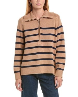 Boden Lucy Half Zip Jumper - Natural