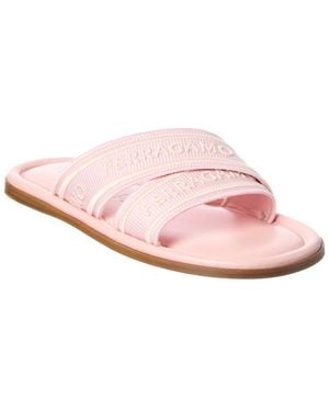 Ferragamo Laurene Leather Sandal - Pink