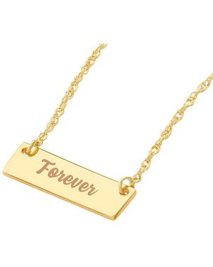HAWLEY ST 14K Engravable Necklace - Metallic