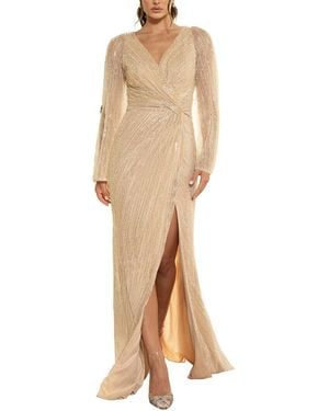 Terani Beaded Solid Maxi Dress - Natural