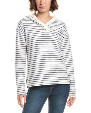 Tommy Bahama Pebble Bay Hoodie Popover - White