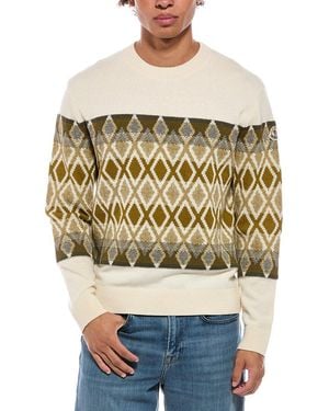 Moncler Wool Crewneck Sweater - Natural