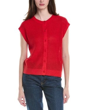 Eileen Fisher Linen-Blend Vest - Red
