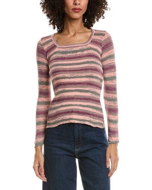 Madison Miles Ribbed Top - Red