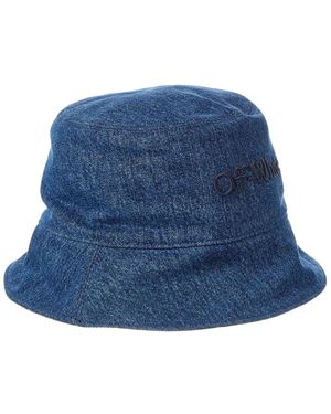 Off-White c/o Virgil Abloh Off- Logo Bookish Bucket Hat - Blue