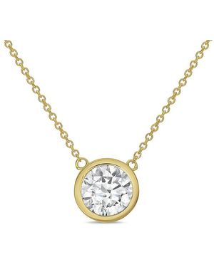 Diana M. Jewels Diana M. 14K 1.00 Ct. Tw. Lab-Grown Diamond Pendant Necklace - Metallic