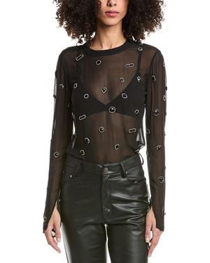 3.1 Phillip Lim Chiffon Top - Black